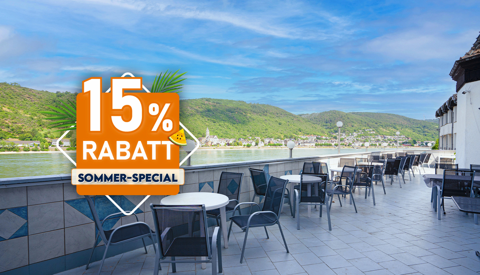Terrasse vom besttime Hotel Boppard