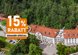 Das Robenstein Aktivhotel & SPA liegt mit seinem Saunadorf idyllisch im Bayerischen Wald.