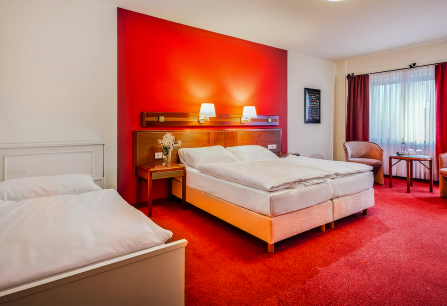 Beispiel vom Dreibettzimmer im Sauerland Alpin Hotel