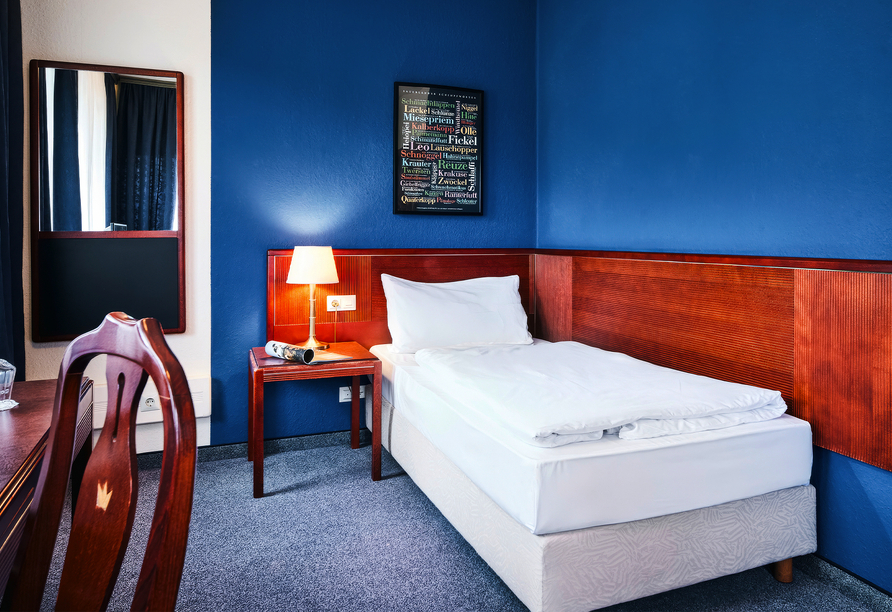 Beispiel eines Einzelzimmers im Sauerland Alpin Hotel