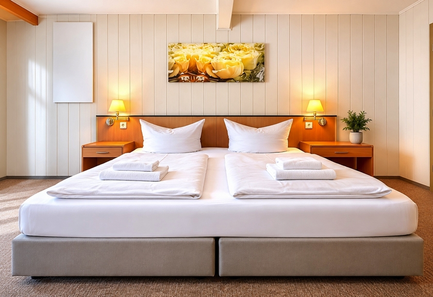 Beispiel eines Doppelzimmers in WAGNERS Hotel und Restaurant im Frankenwald