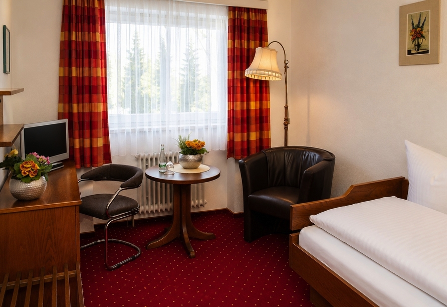 Beispiel eines Einzelzimmers im Hotel An der Sonne