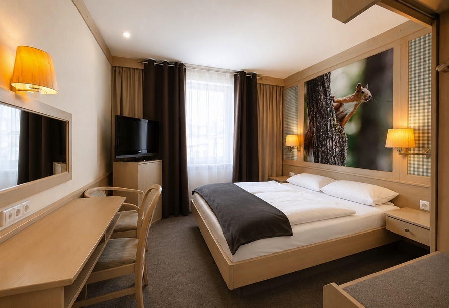 Beispiel eines Doppelzimmers im WAGNERS Hotel Schönblick in Fichtelberg