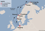 Ihre Reiseroute am 05.05., 27.05. und 22.09.27 mit 11 Nächten