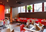 Das moderne Restaurant bietet den passenden Rahmen für genussvolle Stunden.