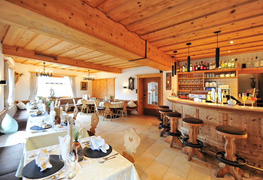 Im Restaurant werden Sie kulinarisch verwöhnt.