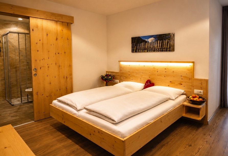 Beispiel eines Doppelzimmers Zirm Comfort im Berghotel Alpenrast