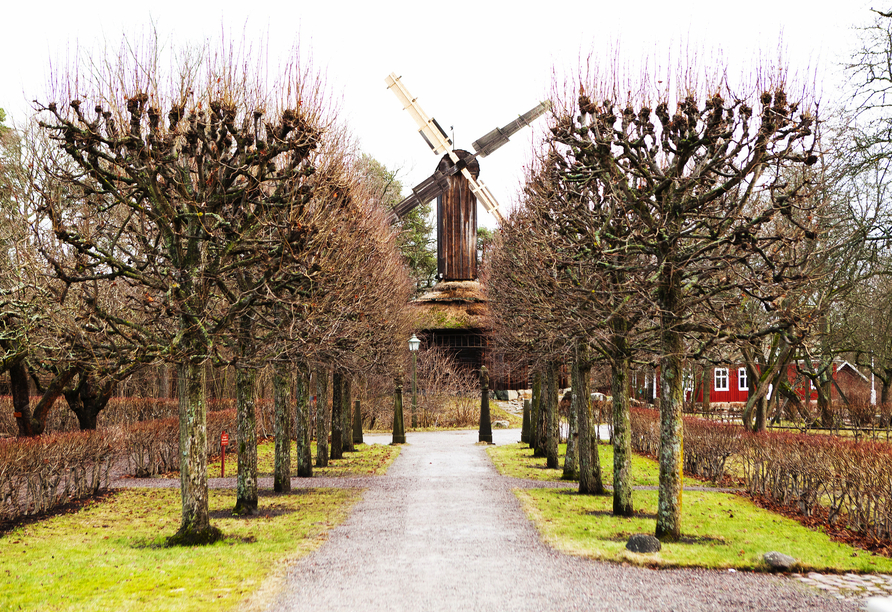Das Freilichtmuseum Skansen zeigt die Entwicklung des schwedischen Lebens über mehrere Jahrhunderte.