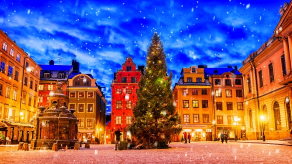 Die weihnachtlich geschmückte Altstadt „Gamla Stan