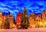 Die weihnachtlich geschmückte Altstadt „Gamla Stan