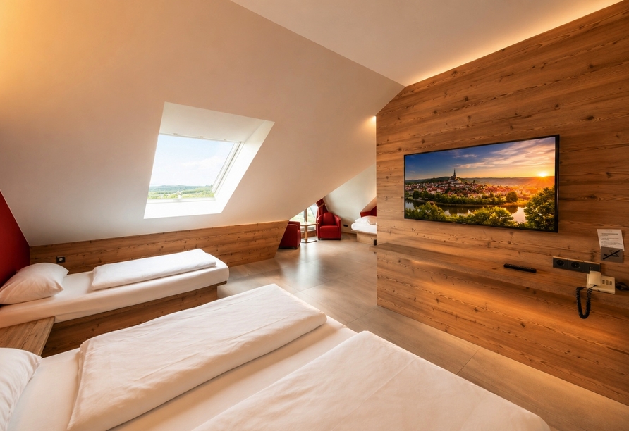 Beispiel für ein Doppelzimmer mit Zustellbett