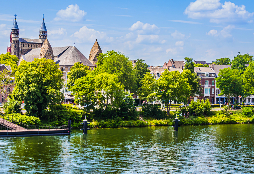 Blick auf Maastricht und den Fluss Maas