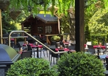 Genießen Sie erholsame Stunden auf der Terrasse des Parkhotels Luise in Bad Herrenalb.