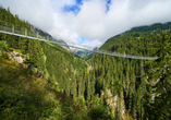 Trauen Sie sich, die Hängebrücke Holzgau im Tiroler Lechtal zu überqueren?
