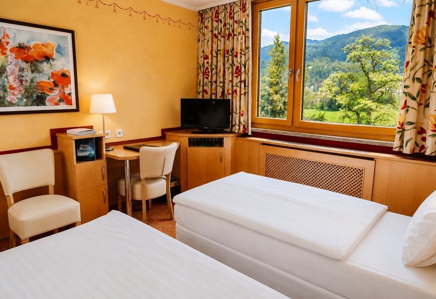 Beispiel für ein Doppelzimmer Gartenblick