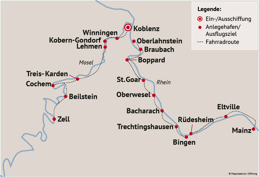 Ihre Reiseroute