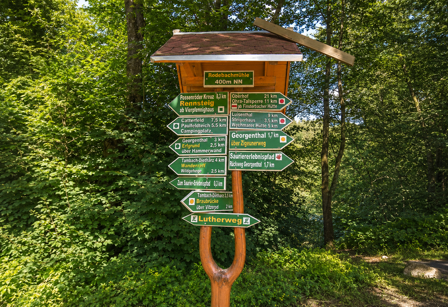In der Umgebung des Hotels erwarten Sie zahlreiche Wege für entspannte Wanderungen.