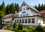 Außenansicht des Hotels Rodebachmühle