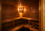 Die Sauna im Hotel Rodebachmühle lädt zum Entspannen ein.