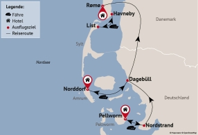 Reisezielkarte