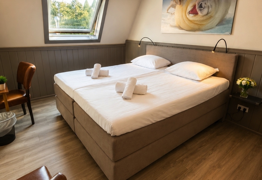 Beispiel eines Doppelzimmers im Hotel Waddengenot
