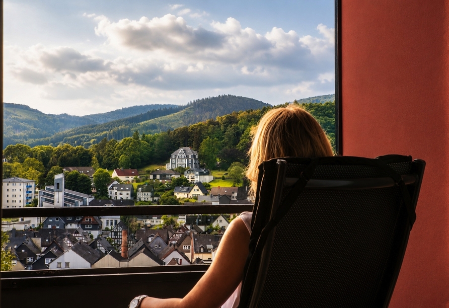 Der Ausblick aus Ihrem Doppelzimmer Komfort Panoramablick