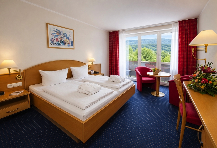 Beispiel eines Doppelzimmers Standard im Johannesbad Hotel Königshof