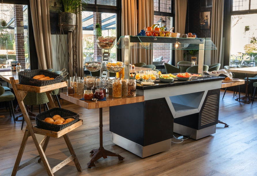 Freuen Sie sich auf einen genussvollen Start in den Tag am Frühstücksbuffet.