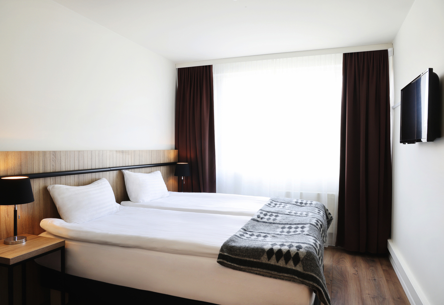Beispiel eines Doppelzimmers im Fosshotel Lind
