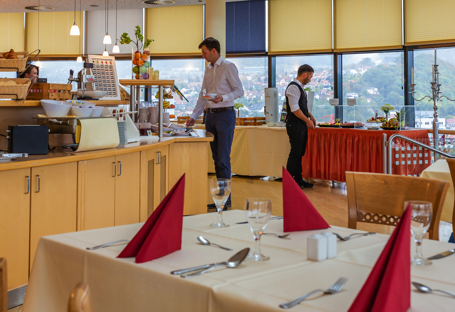Freuen Sie sich auf leckere Speisen im Hotelrestaurant.