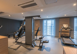 Der Fitnessraum bietet ideale Möglichkeiten für Ihr tägliches Training.