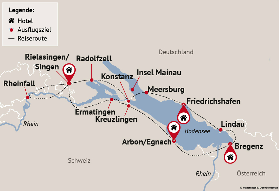 Reisezielkarte