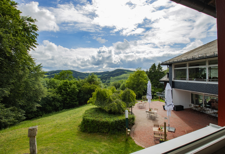 Der Ausblick aus einem Doppelzimmer Panorama