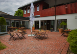 Auf der Terrasse können Sie sich eine Auszeit genehmigen.