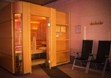 Die Sauna sorgt für wohltuende Wärme und erholsame Auszeiten.