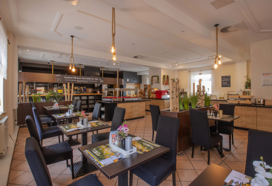 Im Restaurant werden Sie kulinarisch verwöhnt.