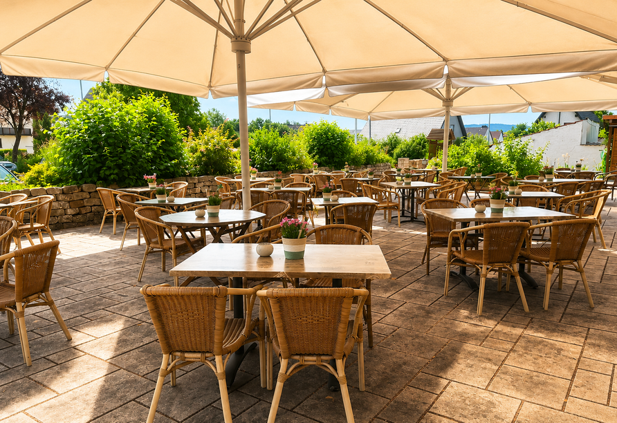 Terrasse vom Hotel Dreimädelhaus