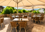 Terrasse vom Hotel Dreimädelhaus