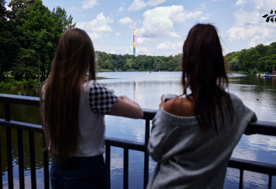 Der Chemnitzer Schlossteich ist ein beliebtes Naherholungsziel in der Stadt.