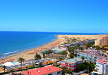 Ausblick auf den Strand von Ihrem HL Suitehotel Playa del Inglés
