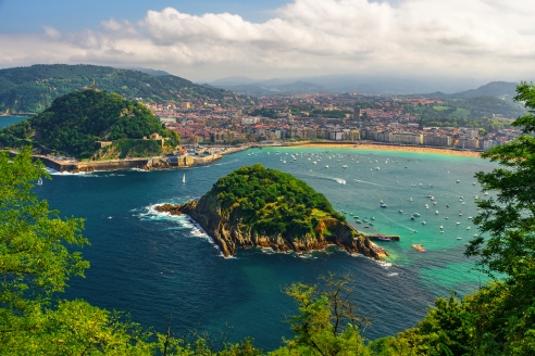 Panoramablick auf San Sebastián