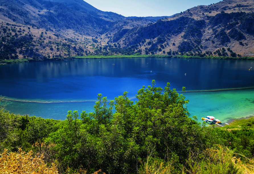 Der Kournas-See ist der einzige natürliche Süßwassersee Kretas.