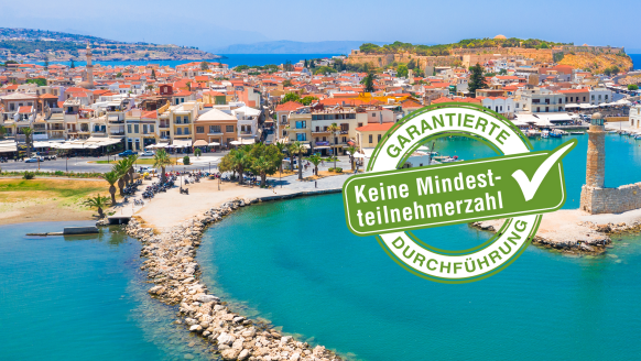 Freuen Sie sich auf das traumhafte Kreta! Ihr Hotel liegt nahe Rethymno.