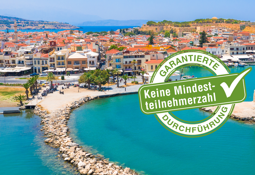 Freuen Sie sich auf das traumhafte Kreta! Ihr Hotel liegt nahe Rethymno.
