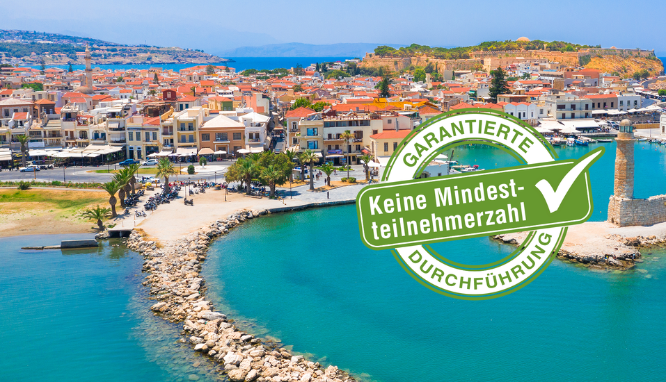 Freuen Sie sich auf das traumhafte Kreta! Ihr Hotel liegt nahe Rethymno.