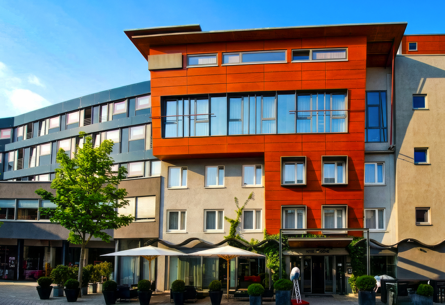 Das Hotel City Krone überzeugt mit seiner zentralen Lage in Friedrichshafen.