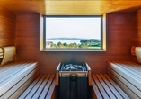 Eine weitere Sauna lädt zu erholsamen Wellnessmomenten ein.