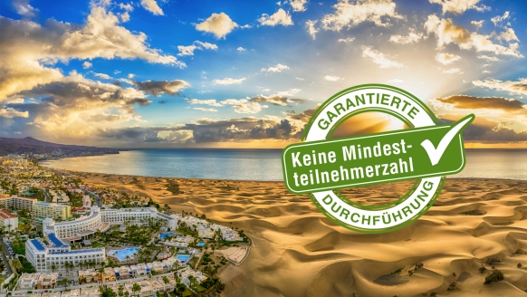 Freuen Sie sich auf Sonne satt und goldene Sandstrände – hier in Maspalomas.