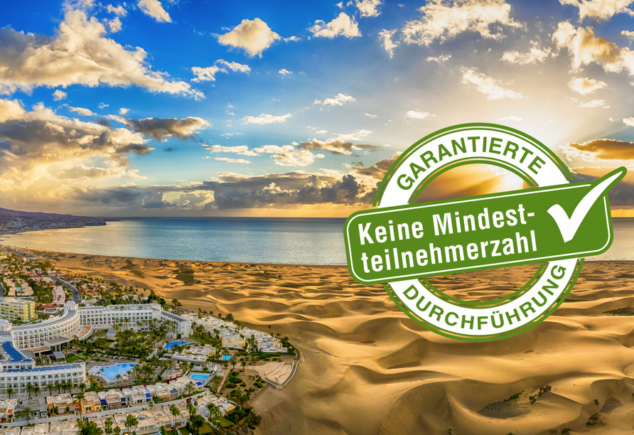 Freuen Sie sich auf Sonne satt und goldene Sandstrände – hier in Maspalomas.