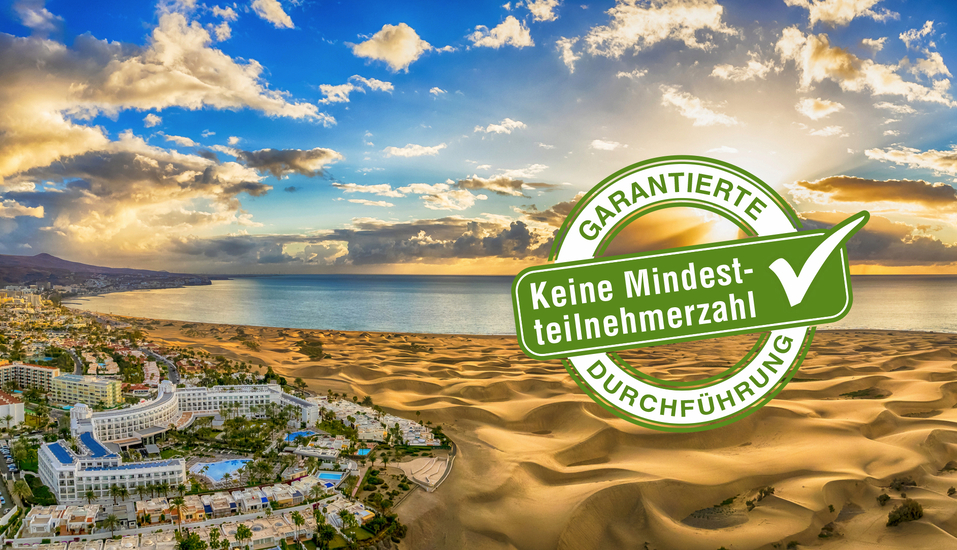 Freuen Sie sich auf Sonne satt und goldene Sandstrände – hier in Maspalomas.
